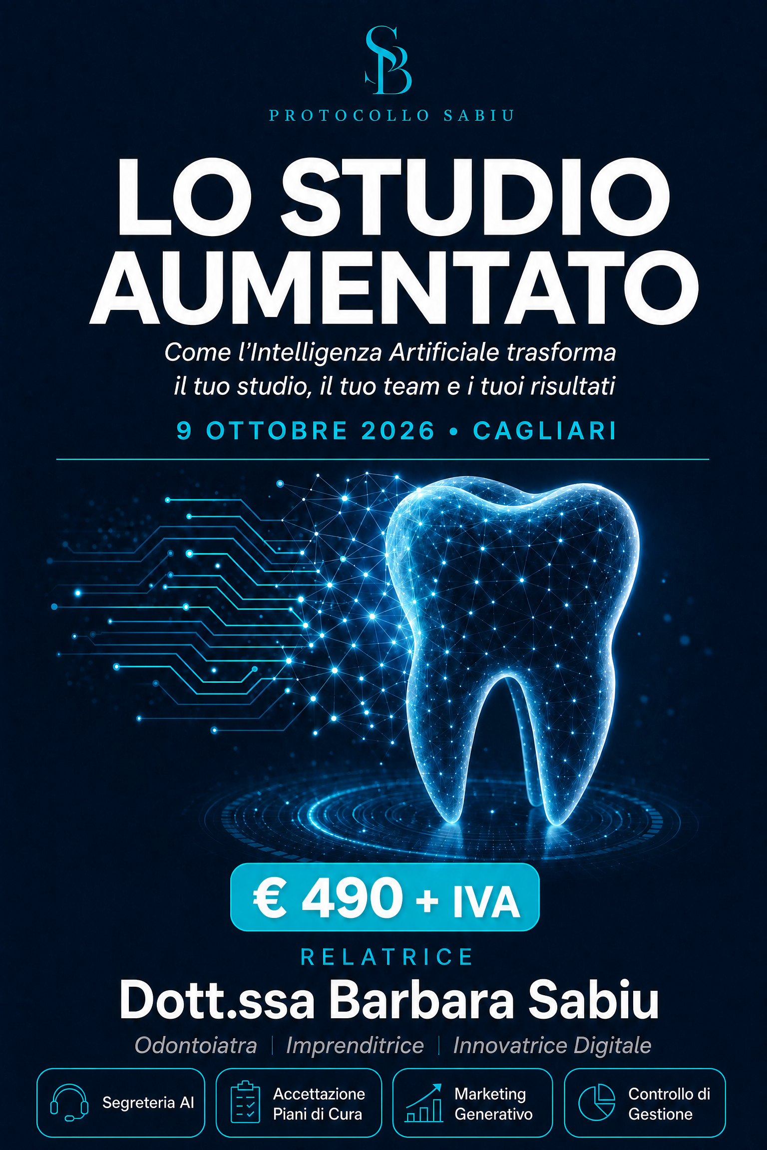 Brochure del corso Lo Studio Aumentato: 9 ottobre 2026, Cagliari
